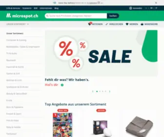 Microspot.ch(Der Elektronik) Screenshot
