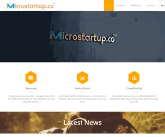 Microstartup.co(The future of startups for entrepreneurs) Screenshot