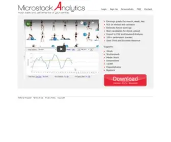 Microstockanalytics.com(Microstock Analytics) Screenshot