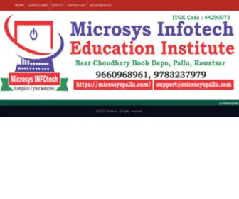 Microsyspallu.in.net(Microsys Infotech Education Institute) Screenshot