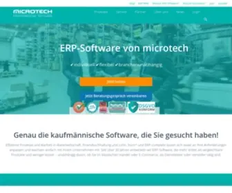 Microtech.de(ERP-Lösungen von microtech für Ihr Unternehmen) Screenshot