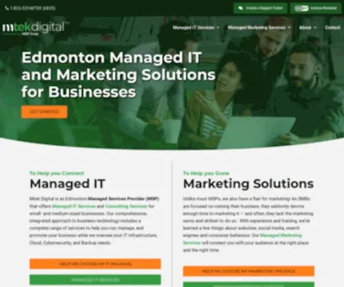 Microtekcorporation.com(Mtek Digital Managed IT and Technology Services Canada) Screenshot