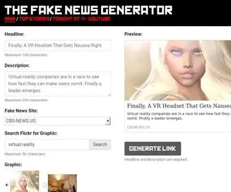 Microwavetinfoil.com(The Fake News Generator) Screenshot