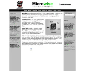 Microwise.com.au(Australian and Asia/Pacific Distributor of Tobit Software) Screenshot