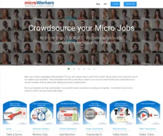 Microworkers.com(Work & earn or offer a micro job) Screenshot