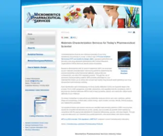 Micrx.com(Micromeritics Pharmaceutical Services) Screenshot