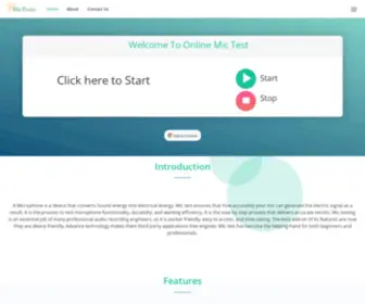 Mictests.net(Take Mic Test Online For Free) Screenshot