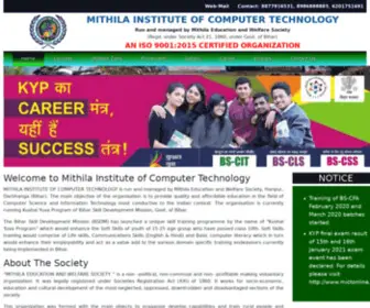 Mictonline.in(Mithila Institute of Computer Technology) Screenshot