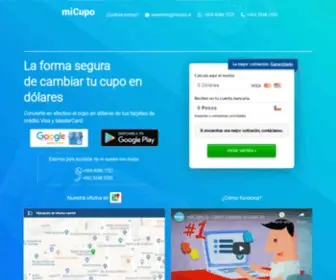 Micupo.cl(Como cambiar el cupo en dólares o cupo internacional) Screenshot