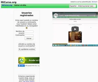 Micurso.org(Entrar al sitio) Screenshot