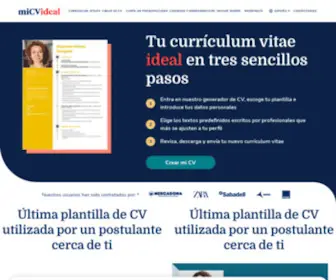MicVideal.es(Crea tu curriculum vitae online en solo unos minutos) Screenshot