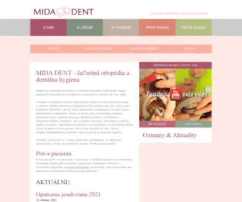 Midadent.sk(čeľustná) Screenshot