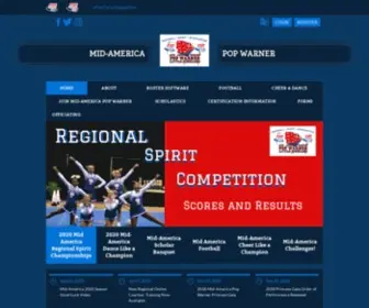 Midamericapopwarner.com(Mid-America Pop Warner) Screenshot