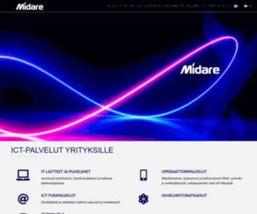 Midare.fi(Yrityksen kaikki ICT) Screenshot