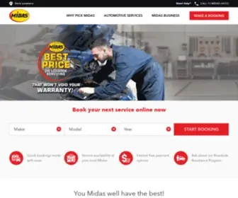 Midas.com.au(Midas Tyre and Auto Service) Screenshot