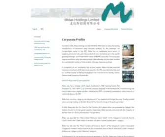 Midas.com.sg(Midas Holdings Limited) Screenshot