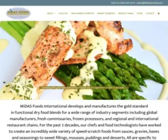 Midasfoods.com(MiDAS Foods International) Screenshot