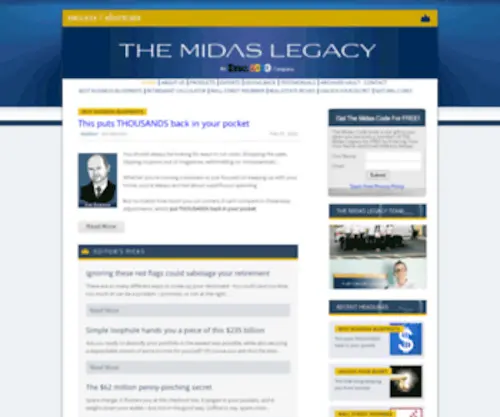 Midaslegacy.com(Midas Legacy) Screenshot