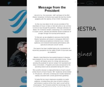 Midatlanticsymphony.org(Mid-Atlantic Symphony Orchestra) Screenshot