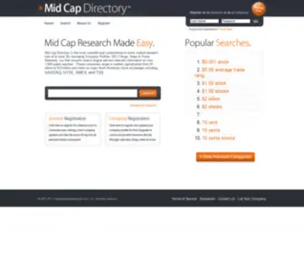 Midcapdirectory.com(Mid Cap Stocks) Screenshot