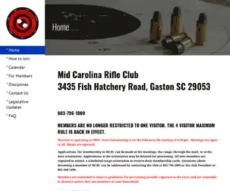 Midcarolinarifleclub.us(NRA, NSSF and DCM affiliated membership organization) Screenshot