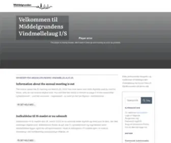 Middelgrunden.dk(Middelgrunden Vindmøllelaug I/S) Screenshot