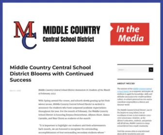 Middlecountryinthemedia.com(Middle Country Central School District in the Media) Screenshot