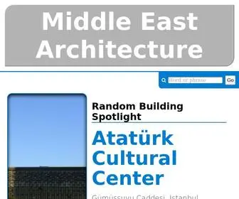 Middleeastarchitecture.com(The Middle East building guide) Screenshot