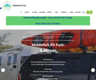 MiddleforkrvPark.com(Middlefork RV Park) Screenshot