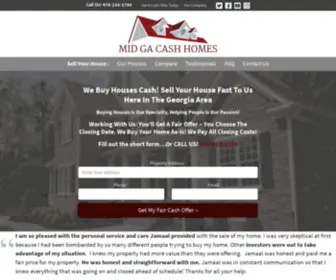 Middlegacashhomes.com(We buy houses in the Georgia area) Screenshot