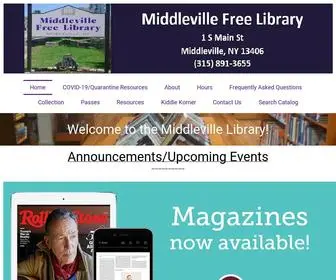 Middlevillelibrary.org(Library Website) Screenshot