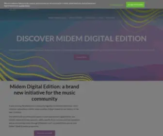 Midem.com(The leading music industry event for the music ecosystem) Screenshot