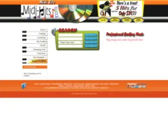 Midi-Hits.com(Midi Hits backing music for musicians & singers) Screenshot