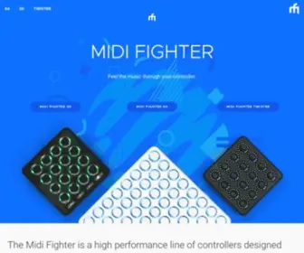 Midifighter.com(Midi Fighter) Screenshot