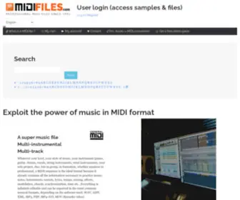 Midifiles.com(Production de versions instrumentales MIDI professionnelles) Screenshot