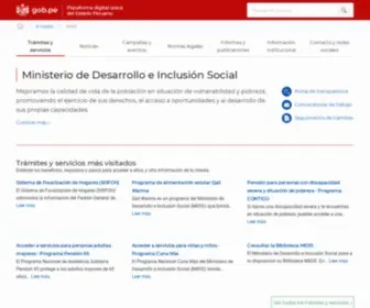 Midis.gob.pe(Ministerio de Desarrollo e Inclusión Social) Screenshot