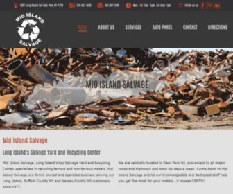 Midislandsalvageandrecycling.com(MID ISLAND SALVAGE) Screenshot