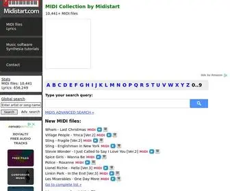 Midistart.com(MIDI Files Free Download) Screenshot