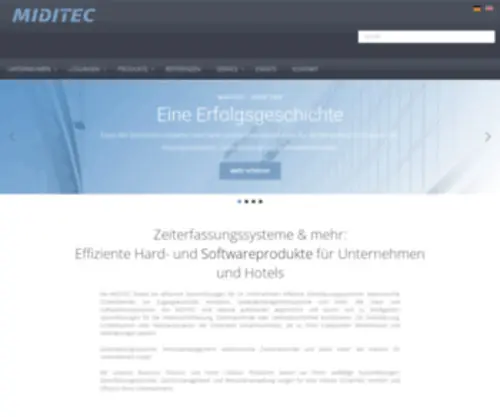 Miditec.de(Zeiterfassungssysteme für Unternehmen) Screenshot