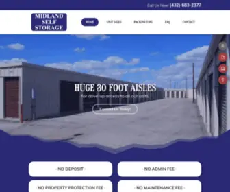 Midlandselfstoragetx.com(Midland Self Storage) Screenshot