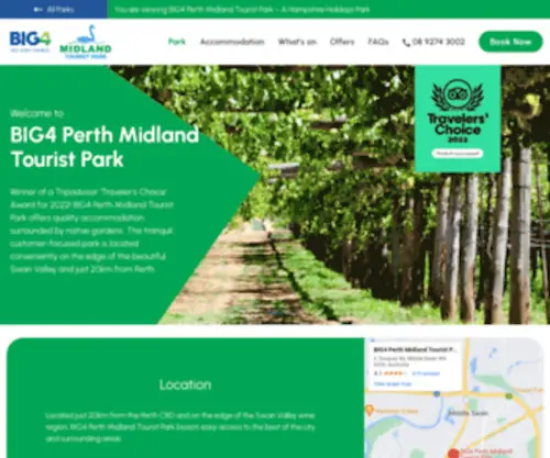 Midlandtouristpark.com.au(BIG4 Perth Midland Tourist Park) Screenshot