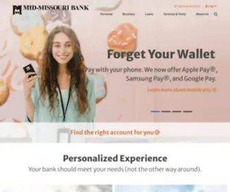 Midmobank.com(Mid-missouri bank) Screenshot