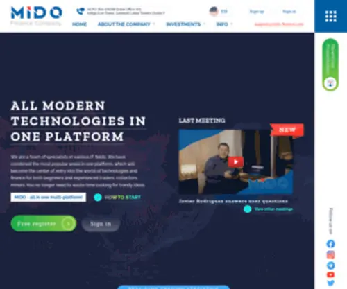 Mido-Finance.com(Investments in cryptocurrencies) Screenshot