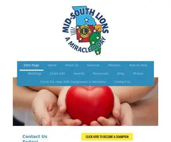 Midsouthlions.org(Mid-South Lions Sight and Hearing Service) Screenshot