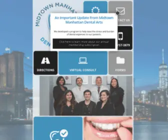 Midtownmanhattandental.com(Midtown Manhattan Dental Arts) Screenshot