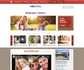 Midusains.com(Mid USA Insurance Agency) Screenshot