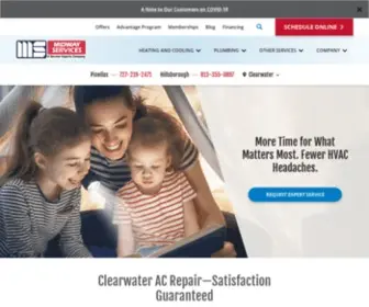 Midwayservices.com(Clearwater, Florida HVAC Service & Repairs) Screenshot