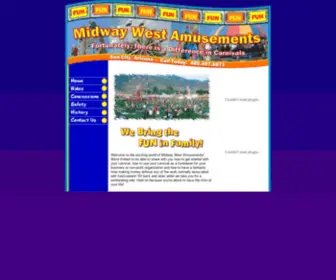 Midwaywest.com(Midway West Amusements) Screenshot