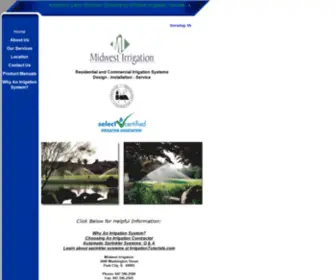 Midwest-Irrigation.com(Lawn Sprinkler Systems by Midwest Irrigation) Screenshot