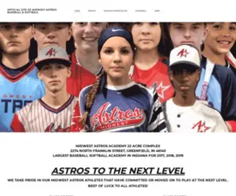 Midwestastrosacademy.com(OFFICIAL SITE OF MIDWEST ASTROS BASEBALL & SOFTBALL) Screenshot